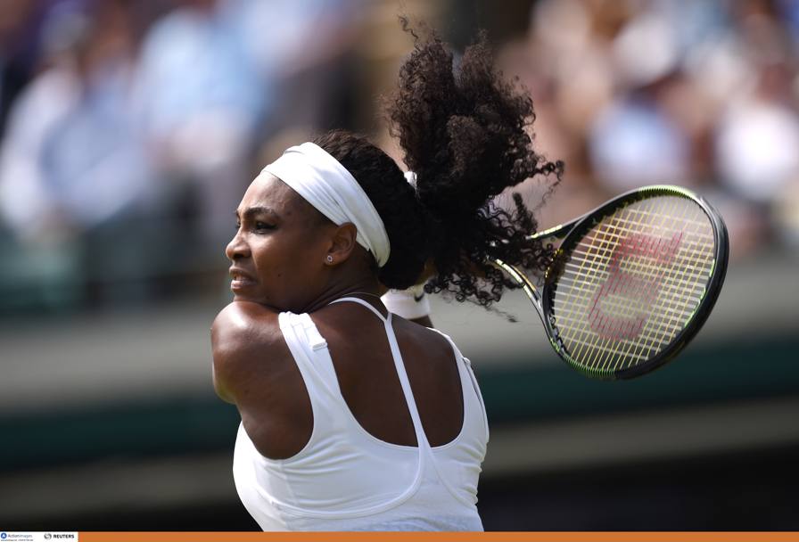 Tra i principali incontri della giornata d&#39;esordio al Torneo di Wimbledon hanno visto la vittoria di Serena Williams contro la russa Margarita Gasparyan. Punteggio finale: 6-4, 6-1 per la statunitense (Action Images)